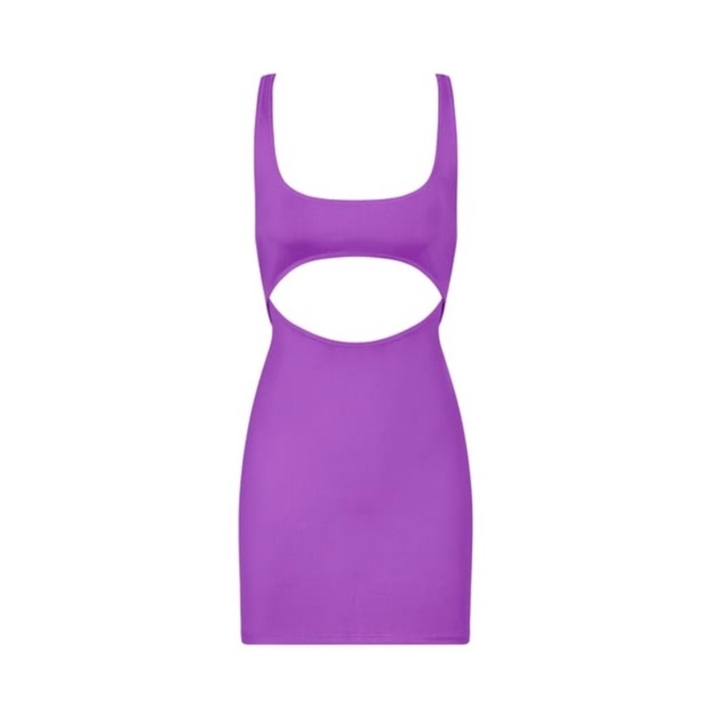 NWT Skims Recycled Swim  Cut Out Tank Dress in Violet - Picture 4 of 8